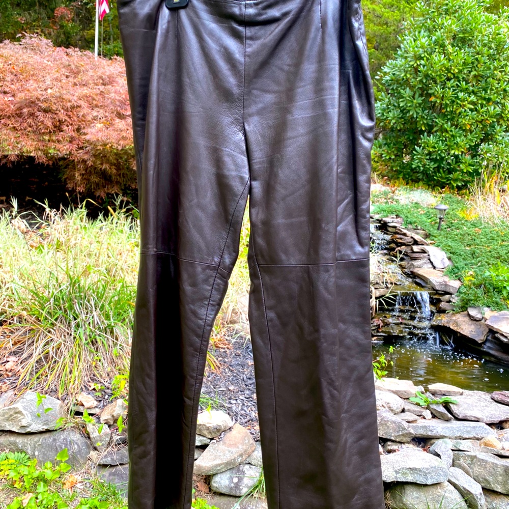 Butter Soft Talbots Chocolate Leather Pants